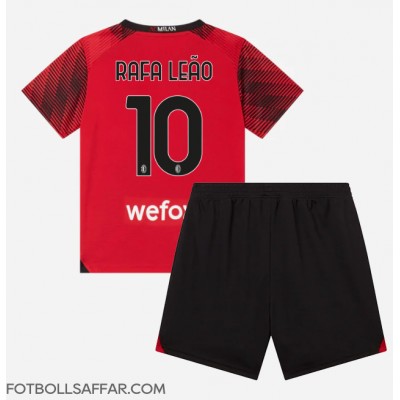 AC Milan Rafael Leao #10 Hemmadräkt Barn 2023-24 Kortärmad (+ Korta byxor)
